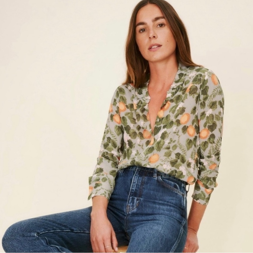 NWOT Reformation Violet Blouse in Orange Grove